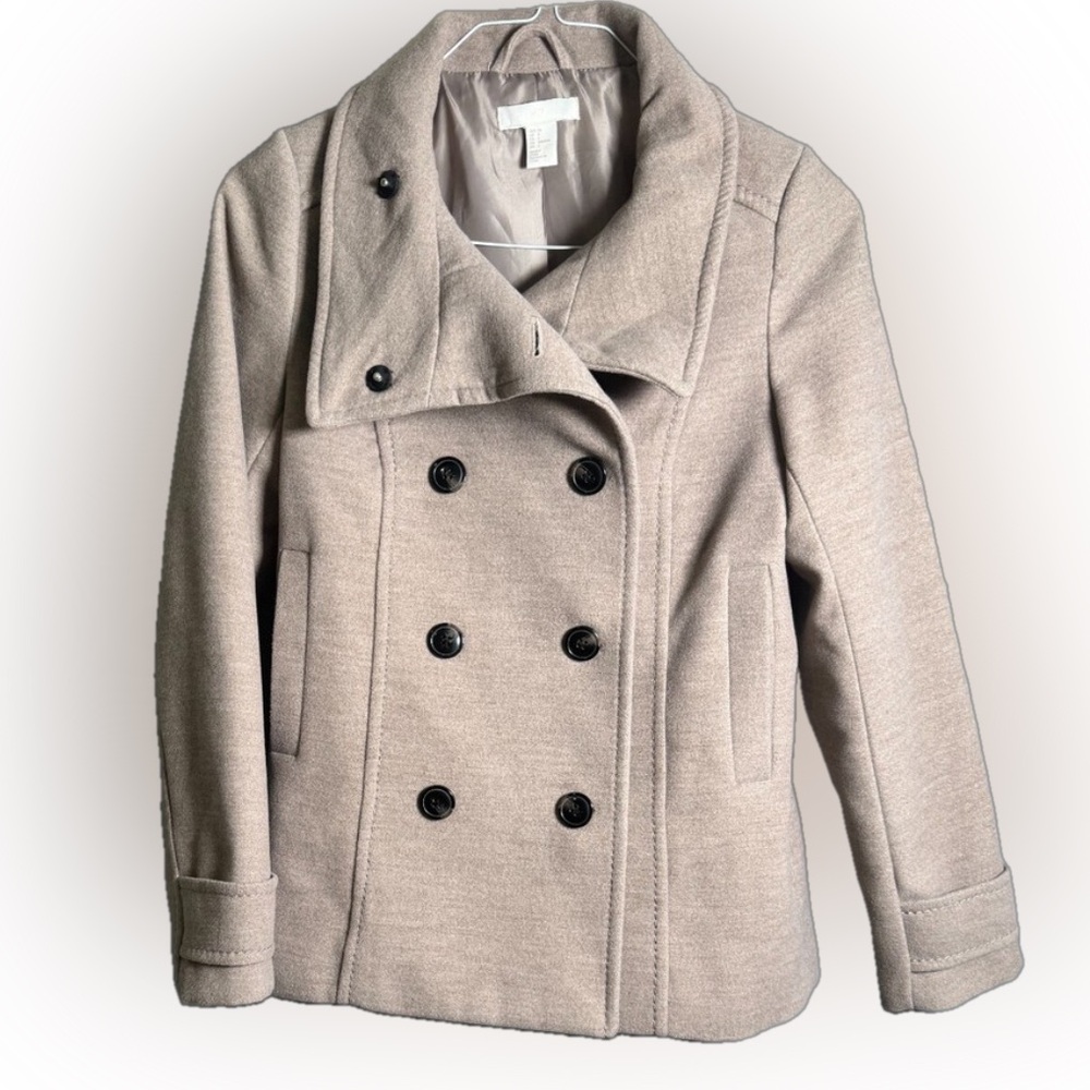 H&M Women's Peacoat in Beige/Tan